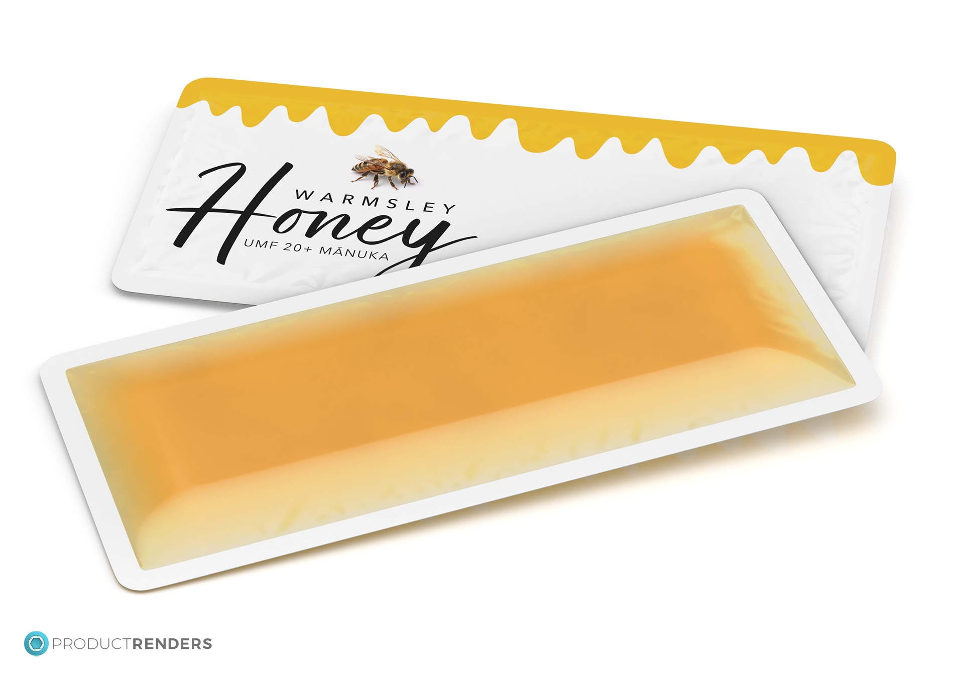 A render of two Honey Snaps in a flat 'not open' state