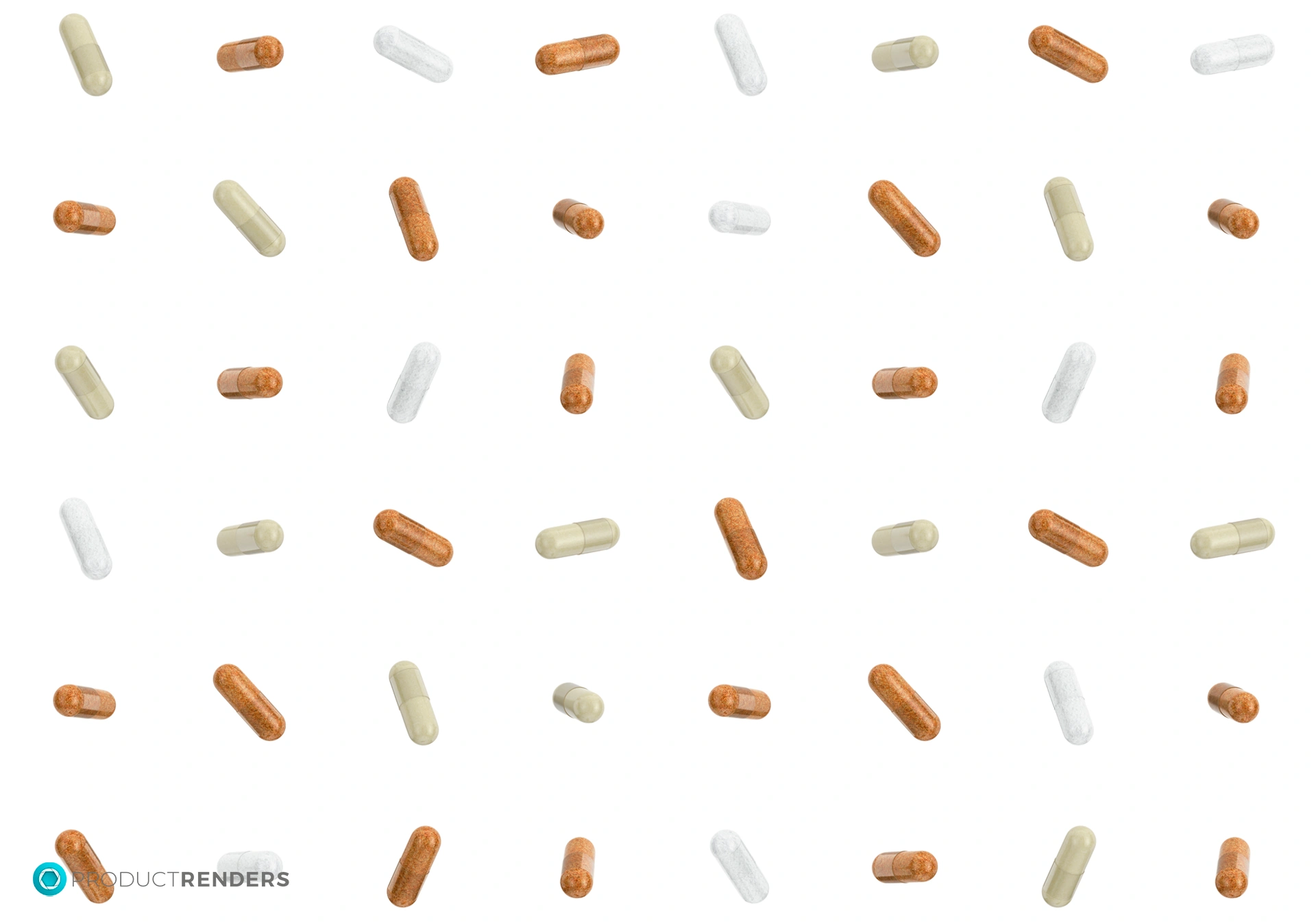 A render of mutiple MitoQ capsules.